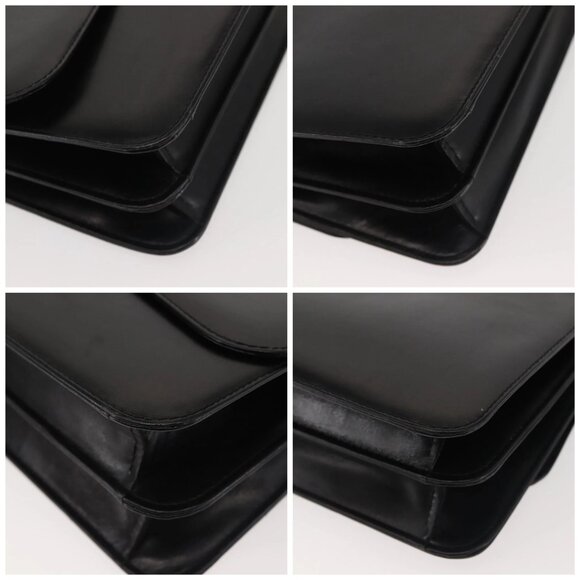 GUCCI Hand Bag Leather Black Gold Auth ep10849 - Picture 15 of 16